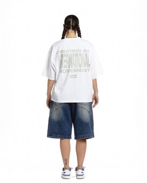 Cold Culture Type Modification T Shirt White | 45132-QPNX