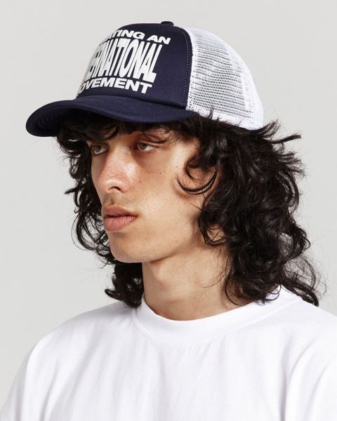 Cold Culture Type Modification Trucker Caps Blue | 27069-LZWD