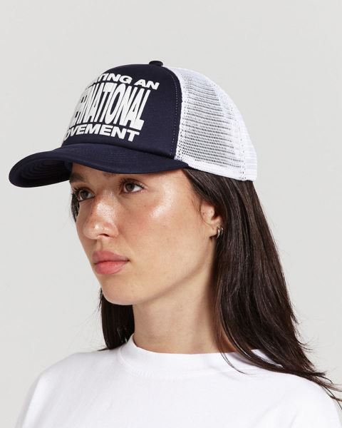 Cold Culture Type Modification Trucker Caps Blue | 27069-LZWD