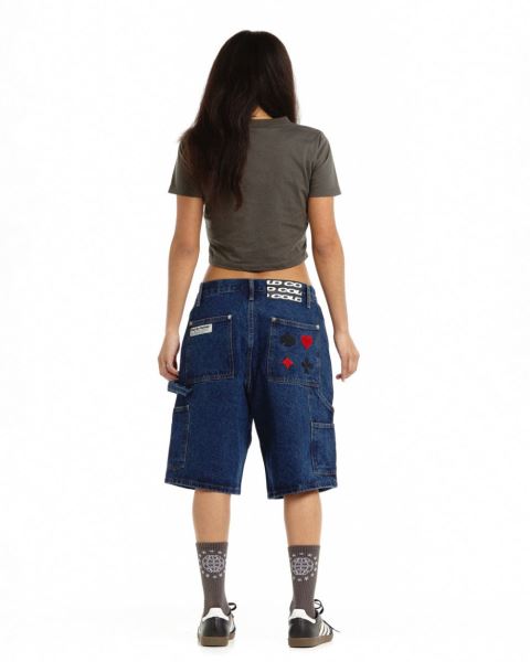 Cold Culture V1 Carpenter Shorts Dark Blue | 13649-BCFZ