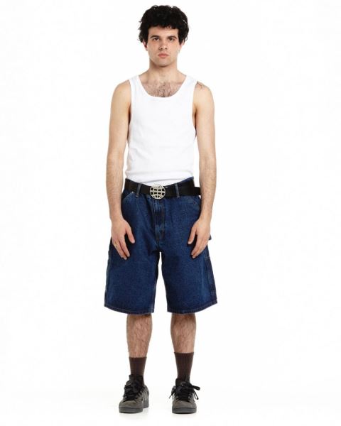 Cold Culture V1 Carpenter Shorts Dark Blue | 13649-BCFZ