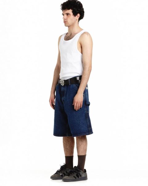 Cold Culture V1 Carpenter Shorts Dark Blue | 13649-BCFZ