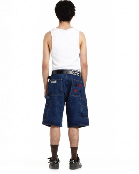 Cold Culture V1 Carpenter Shorts Dark Blue | 13649-BCFZ
