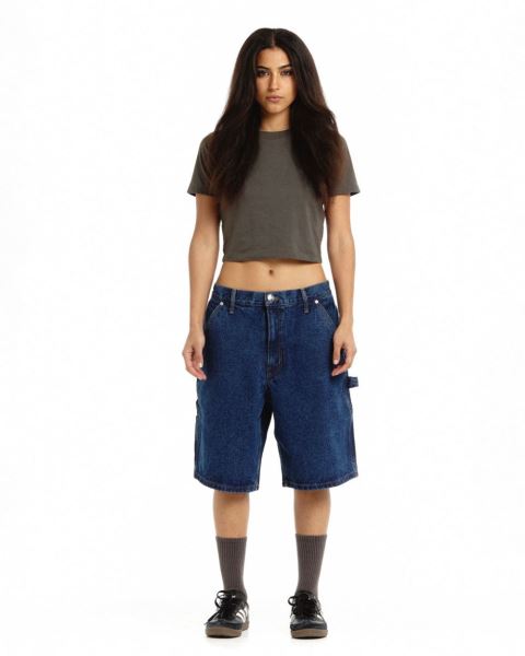 Cold Culture V1 Carpenter Shorts Dark Blue | 13649-BCFZ