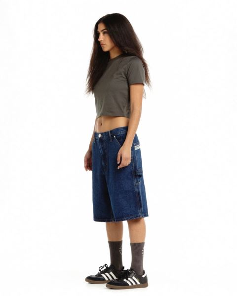 Cold Culture V1 Carpenter Shorts Dark Blue | 13649-BCFZ