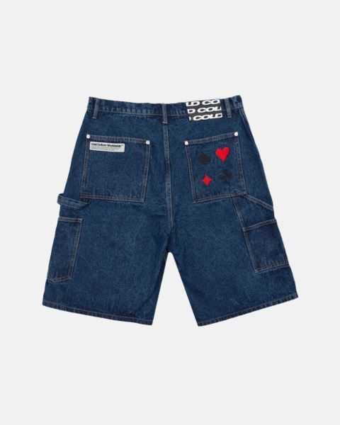 Cold Culture V1 Carpenter Shorts Dark Blue | 13649-BCFZ