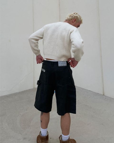 Cold Culture V1 Carpenter Shorts Grey Dark Grey | 86431-NQGT