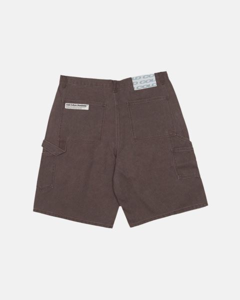 Cold Culture V1 Carpenter Shorts Grey Dark Brown | 60248-CYXT
