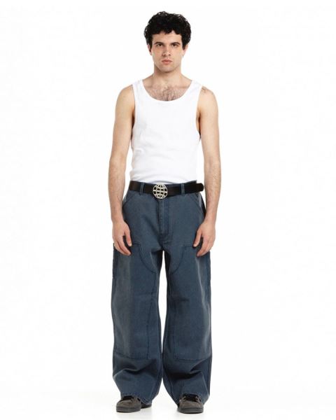 Cold Culture V1 Double Knee Pants Grey Blue | 98450-IGAY