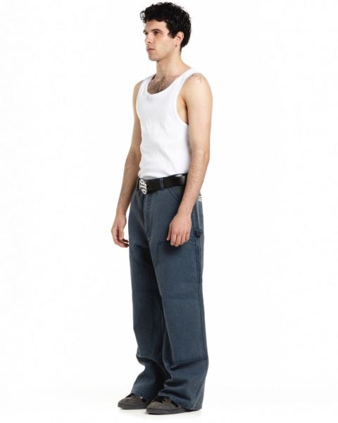 Cold Culture V1 Double Knee Pants Grey Blue | 98450-IGAY