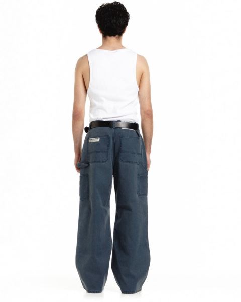 Cold Culture V1 Double Knee Pants Grey Blue | 98450-IGAY