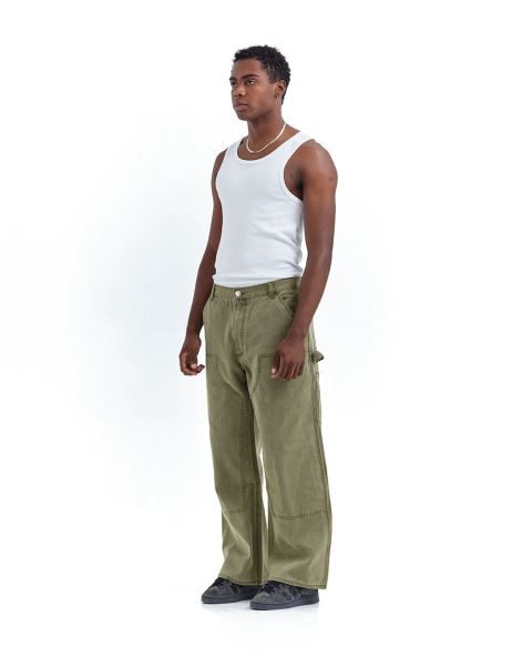 Cold Culture V1 Double Knee Pants Grey / Green | 31057-YPJR