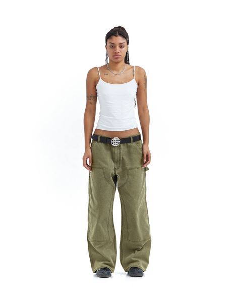 Cold Culture V1 Double Knee Pants Grey / Green | 31057-YPJR