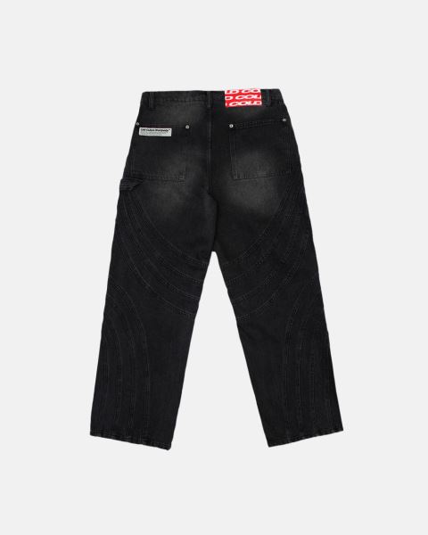 Cold Culture V1 Maze Pants Black Blue | 39508-AXZS