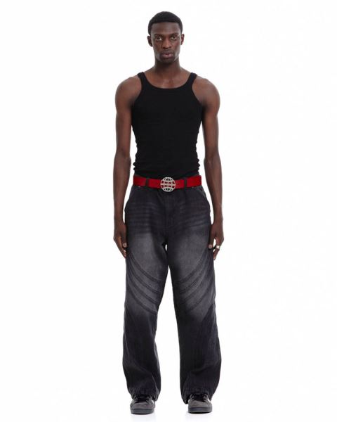 Cold Culture V1 Maze Pants Black Blue | 39508-AXZS