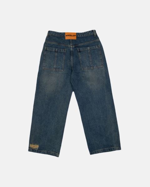 Cold Culture V2 Ripped Pants Dark Blue | 39578-KZDJ