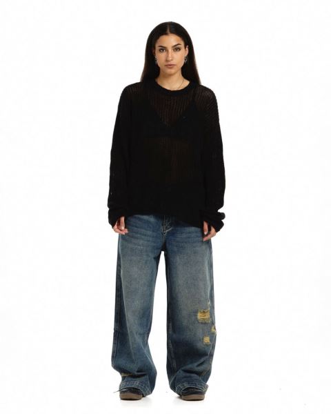 Cold Culture V2 Ripped Pants Dark Blue | 39578-KZDJ