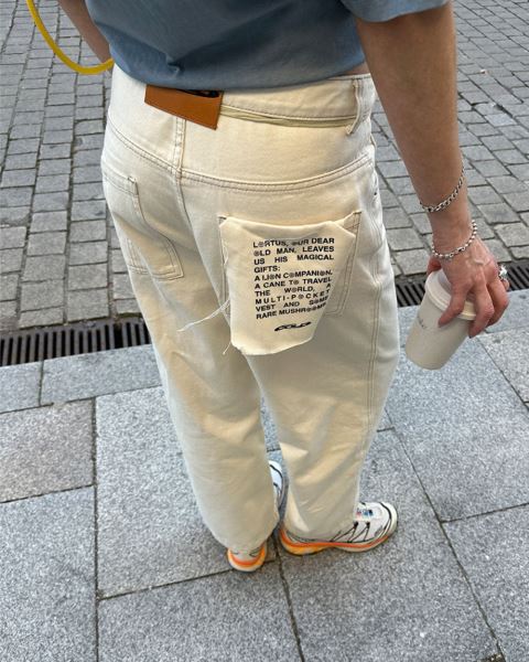 Cold Culture V2 Text-pocket Pants White | 01629-DIRN