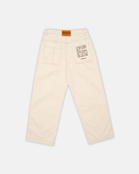 Cold Culture V2 Text-pocket Pants White | 01629-DIRN