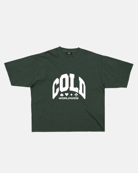 Cold Culture Varsity T Shirt Green | 57498-OKHD