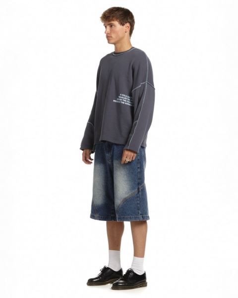 Cold Culture Visualize Crewneck Sweatshirts Black | 03178-PFAB