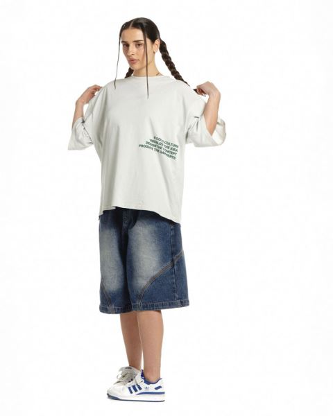 Cold Culture Visualize T Shirt Light Grey | 45108-URCV