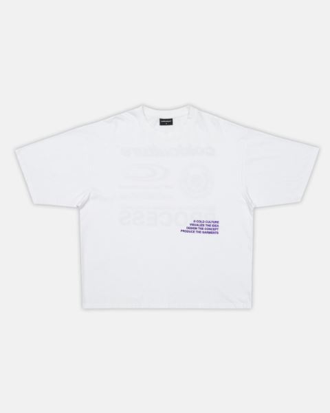 Cold Culture Visualize T Shirt White | 25197-IQWZ
