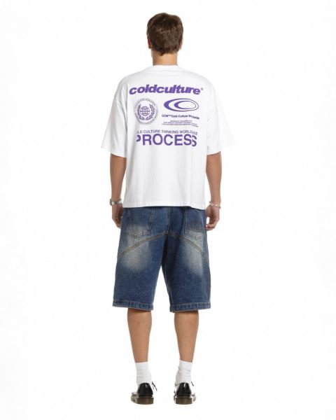 Cold Culture Visualize T Shirt White | 25197-IQWZ
