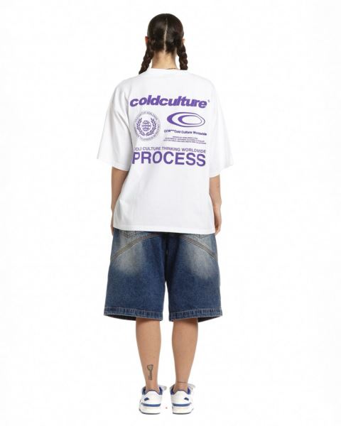 Cold Culture Visualize T Shirt White | 25197-IQWZ