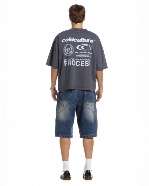 Cold Culture Visualize T Shirt Yellow | 12804-NPQT