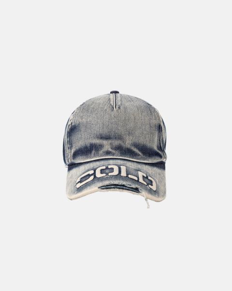 Cold Culture Washed Progres Logo Caps Blue | 23487-TMQH
