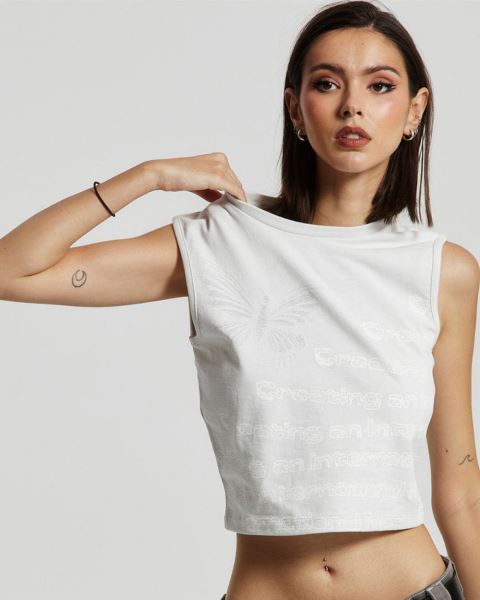 Cold Culture Waves Effect T Shirt Light Grey | 64391-OYWK
