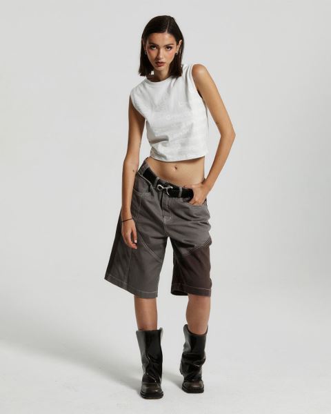 Cold Culture Waves Effect T Shirt Light Grey | 64391-OYWK