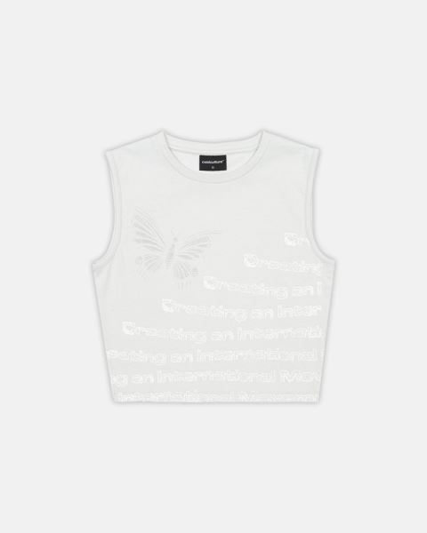 Cold Culture Waves Effect T Shirt Light Grey | 64391-OYWK
