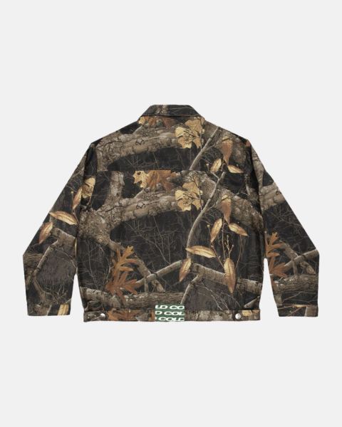 Cold Culture Work Zip Jacket Brown Black | 67495-KZQU