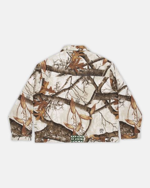 Cold Culture Work Zip Jacket Brown White | 30458-QPUD