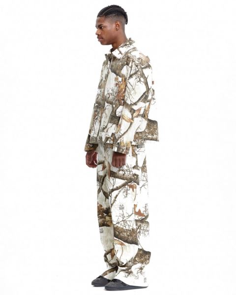 Cold Culture Work Zip Jacket Brown White | 30458-QPUD