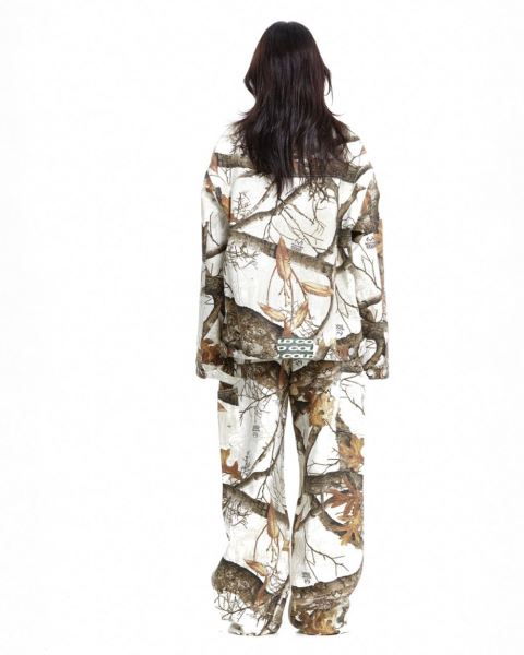 Cold Culture Work Zip Jacket Brown White | 30458-QPUD