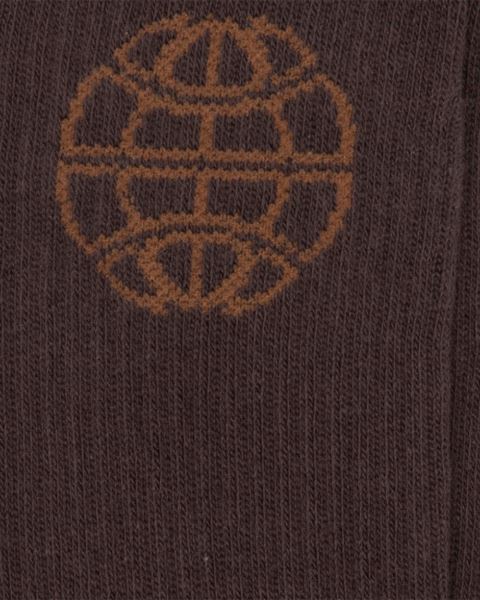 Cold Culture World Embroidered Socks Brown | 58231-PIQZ