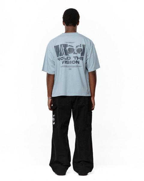 Cold Culture Worldview T Shirt Blue | 74639-YNBL