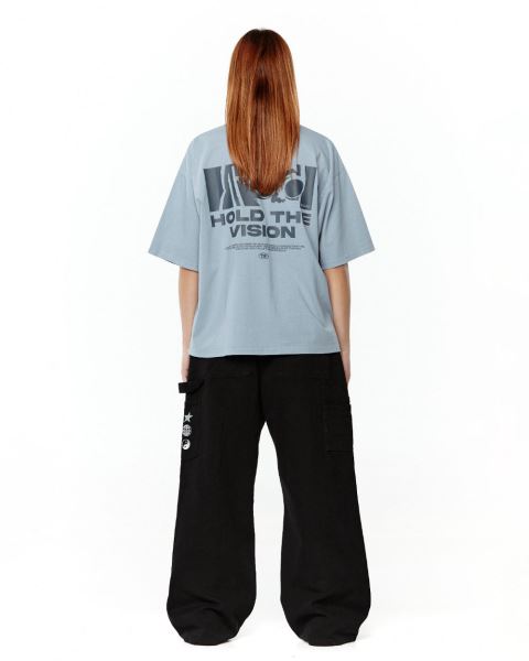 Cold Culture Worldview T Shirt Blue | 74639-YNBL