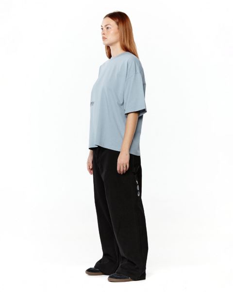 Cold Culture Worldview T Shirt Blue | 74639-YNBL