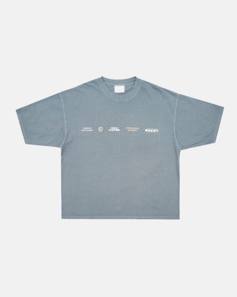 Cold Culture Worldwide Circle T Shirt Grey | 87395-OFRE
