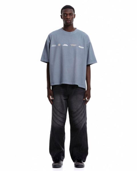 Cold Culture Worldwide Circle T Shirt Grey | 87395-OFRE
