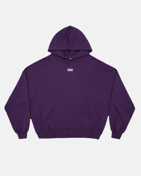 Cold Culture Yin Yang Hoodie Dark Purple | 67190-YZIS