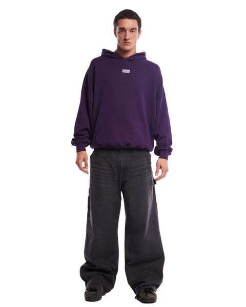 Cold Culture Yin Yang Hoodie Dark Purple | 67190-YZIS