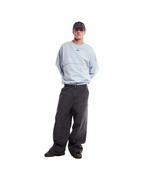 Cold Culture Y-y Patchwork Crewneck Sweatshirts Lavender Blue | 79825-BDJY